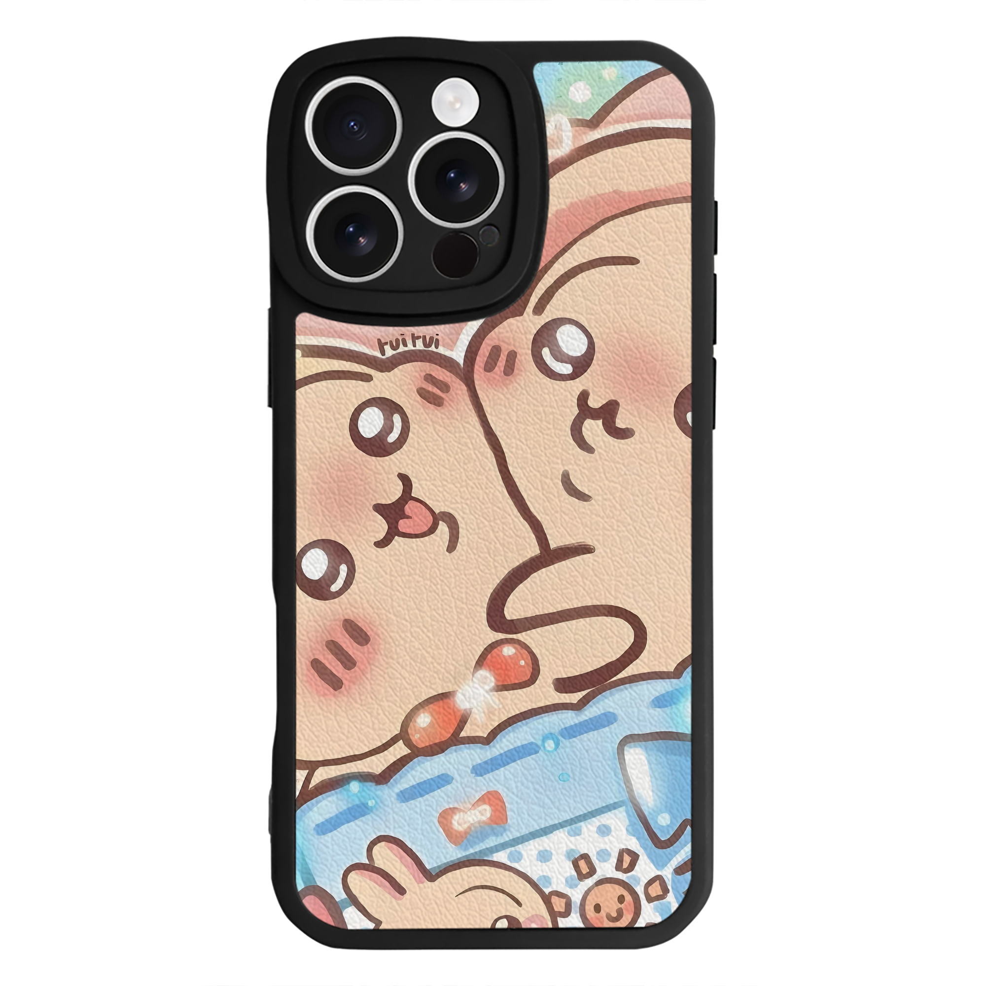 （画像用） ちいかわ Chii-kawa 【iPhone 16シリーズ対応】シリコンスマホケース（レザー調） 材質：シリコン